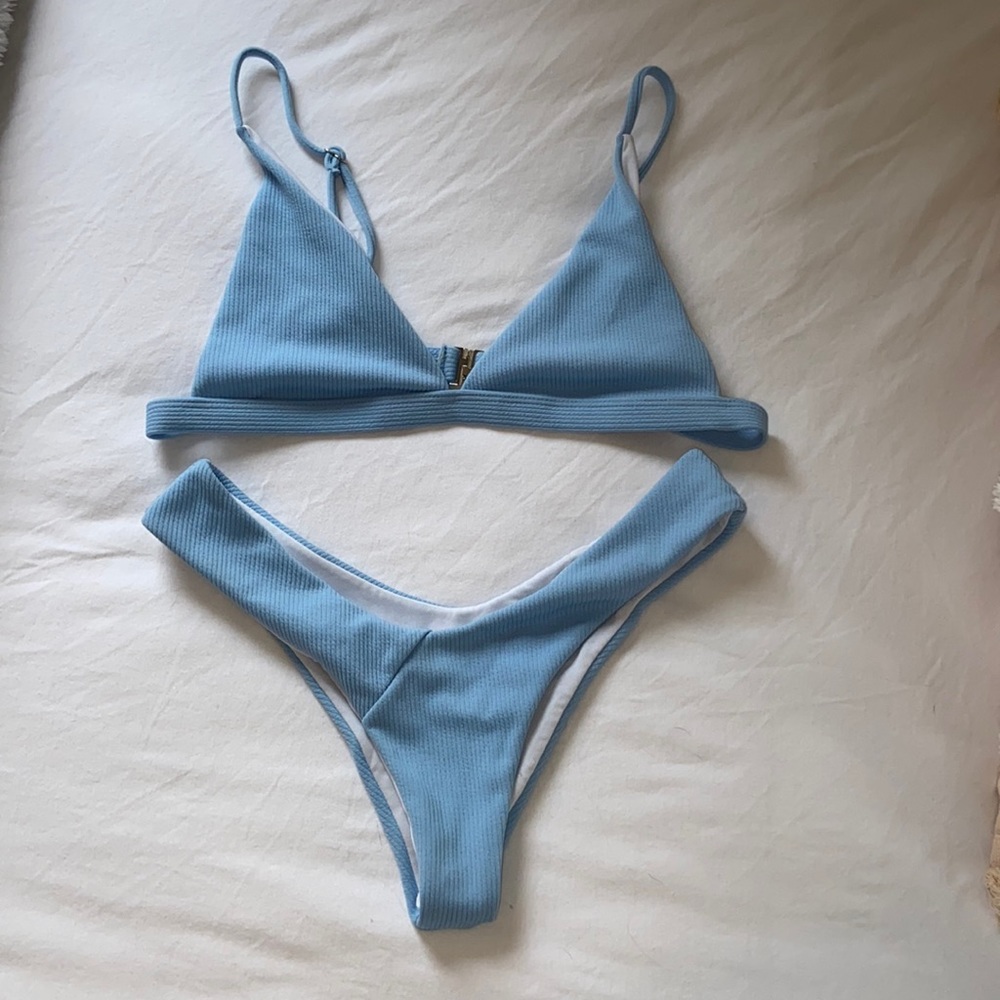 light blue bikini set